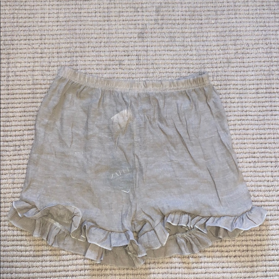 Shein Nude Sheer Ruffled Shorts // One Size